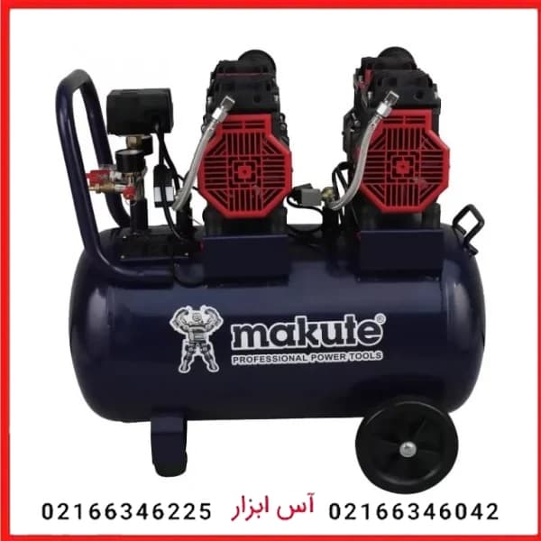 پمپ باد 80 لیتری دوسیلندر سایلنت دو موتوره ماکوت مدل MK8080