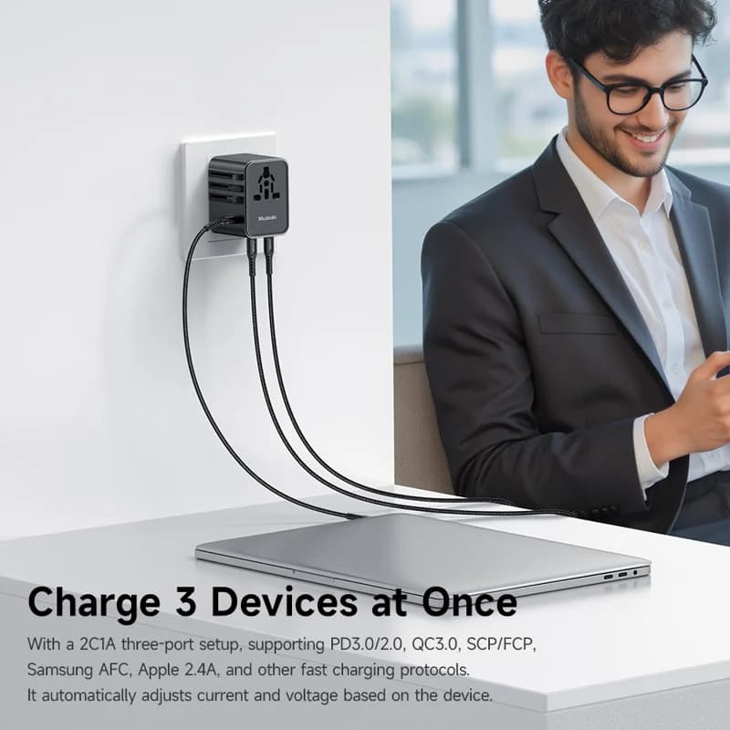 آداپتور شارژ مسافرتی 25 وات مکدودو یا کابل CP-3260 — تصویر ۵