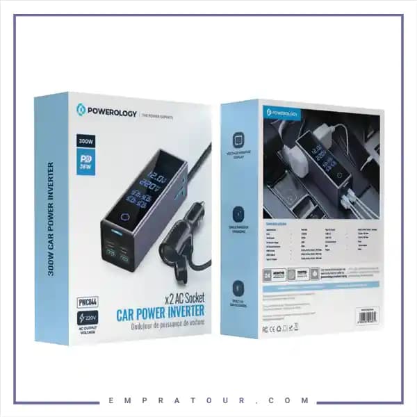 اینورتر 300 وات پاورولوژی PWCUQC044 — تصویر ۲