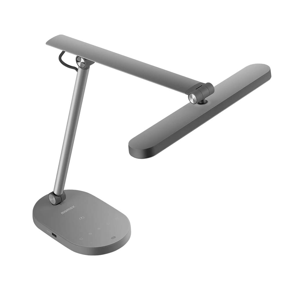 چراغ رو میزی و شارژر وایرلس مومکس مدل Q.LED 2 Desk Lamp With 15W Wireless Charger QL9