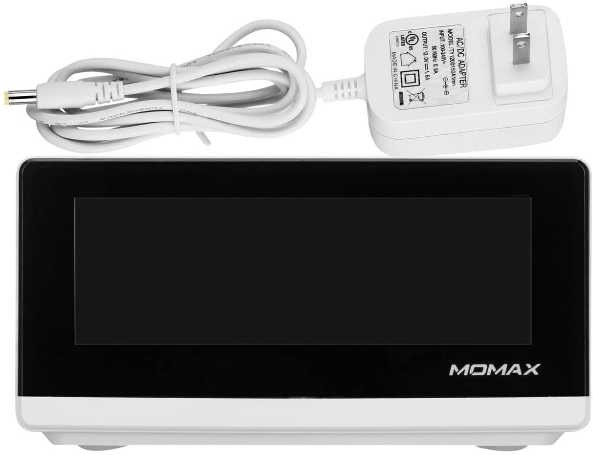 ساعت و شارژر وایرلس مومکس مدل Momax QClock Digital Clock QC1CNW — تصویر ۶