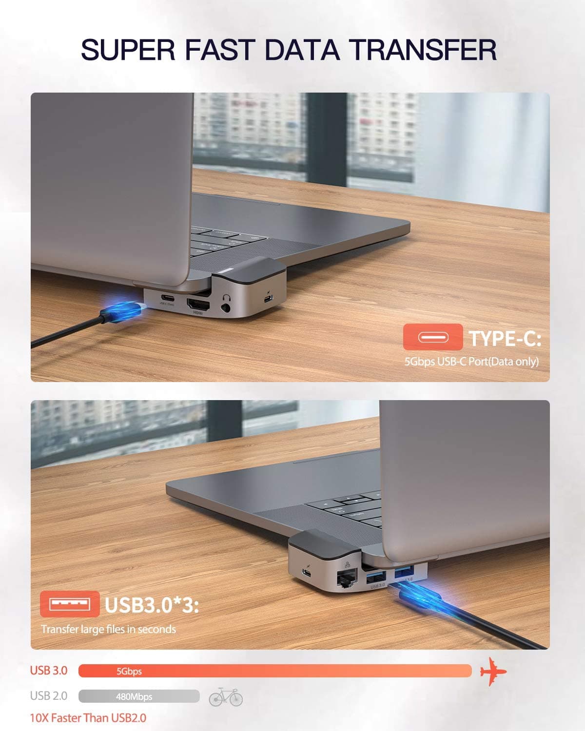 هاب و استند بیسوس Baseus Armor Age Type C MultiFunctional HUB CAHUB-AJ0G — تصویر ۷
