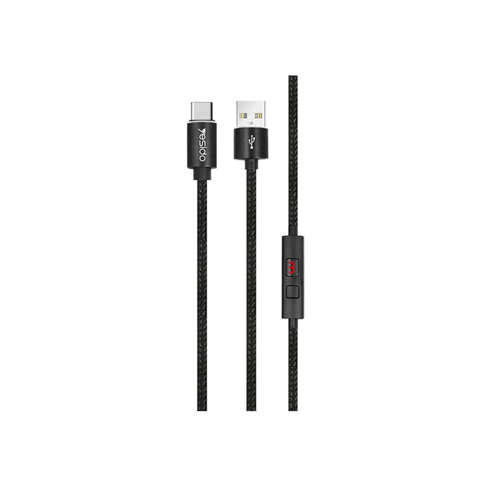 کابل USB به Type-Cیسیدو YESIDO CA46 طول 1.2متر 2.4 آمپر