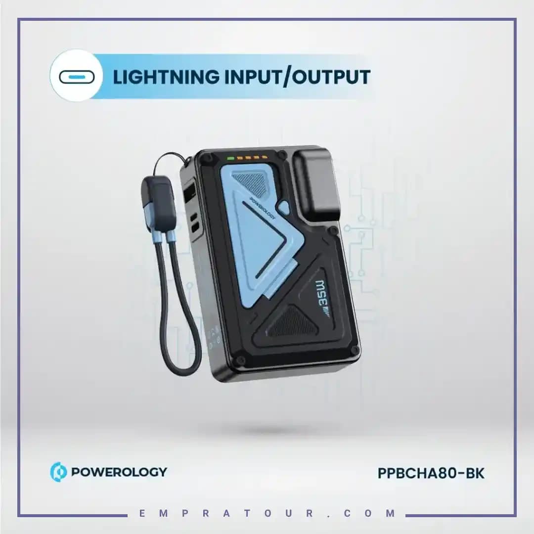 شارژر دیواری و پاوربانک وایرلس 10000 پاورولوژی PPBCHA80 — تصویر ۸