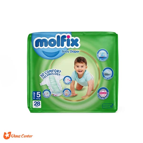 پوشک کودک مولفیکس ایرانی سایز 5 بسته 28 عددی
