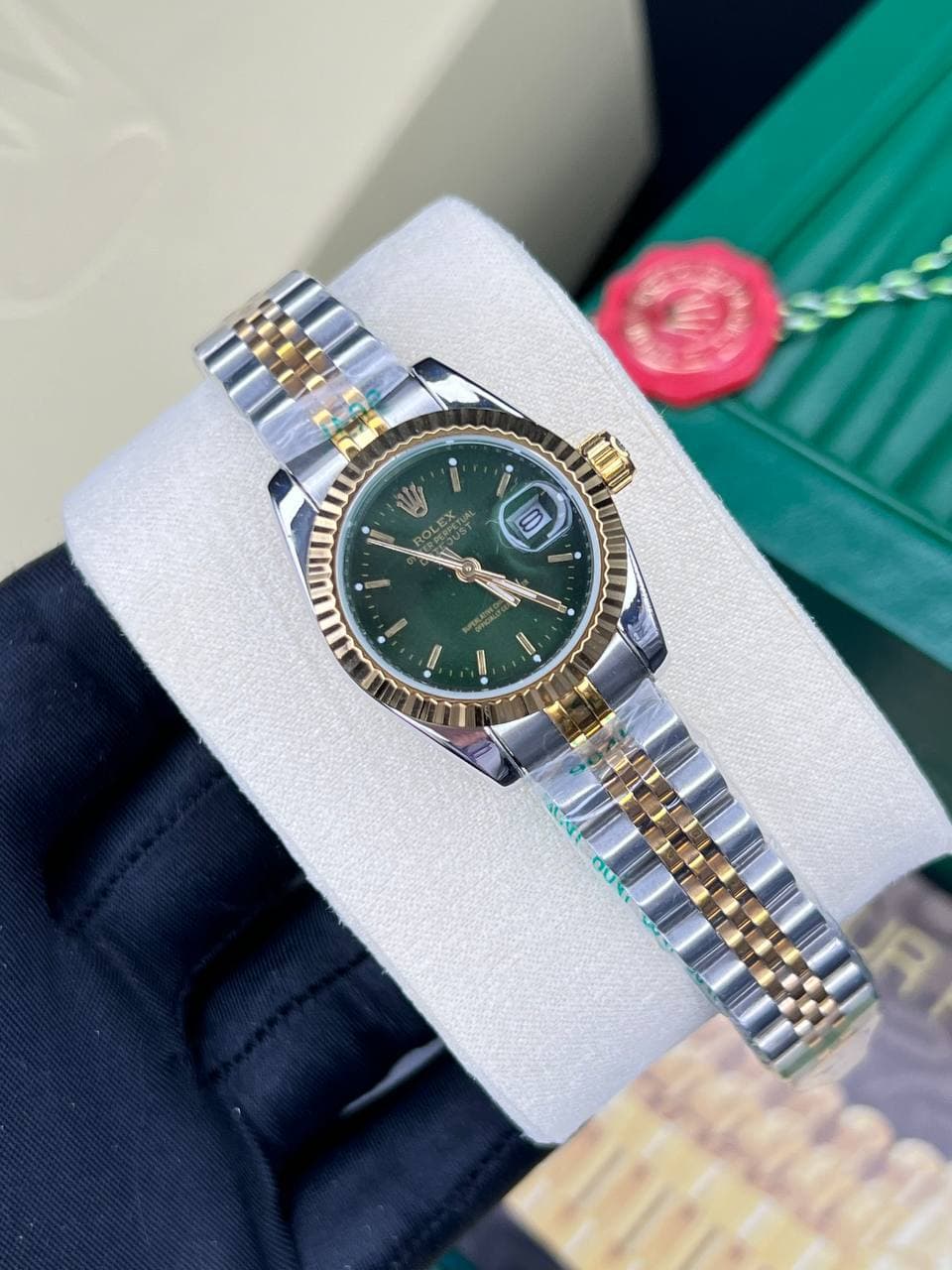 رولکس دیجاست ۲رنگ صفحه سبز اندیس خط Rolex Datejust