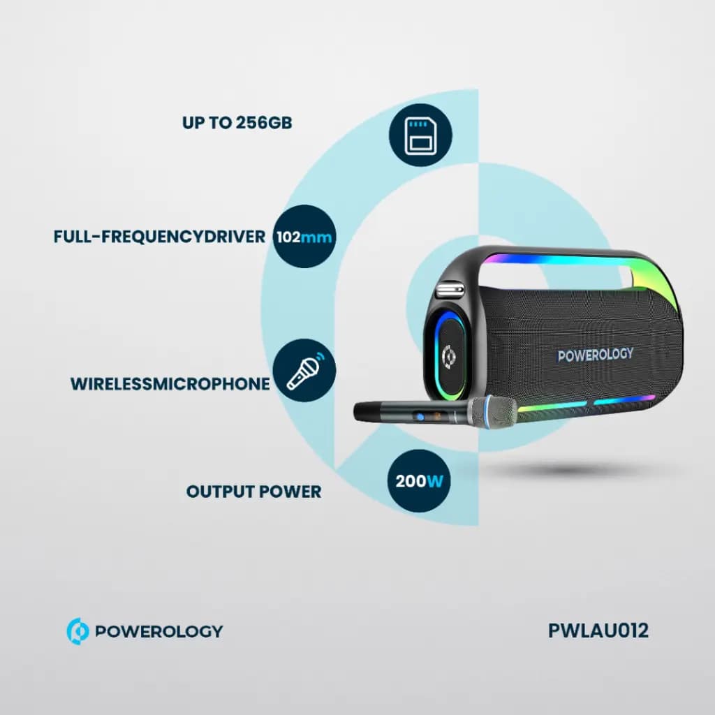 اسپیکر بلوتوثی پاورولوژی PWLAU012 — تصویر ۶