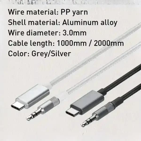 کابل تبدیل تایپ سی به جک 3.5 میلیمتری 2 متر الدینیو LS-Y82C — تصویر ۴
