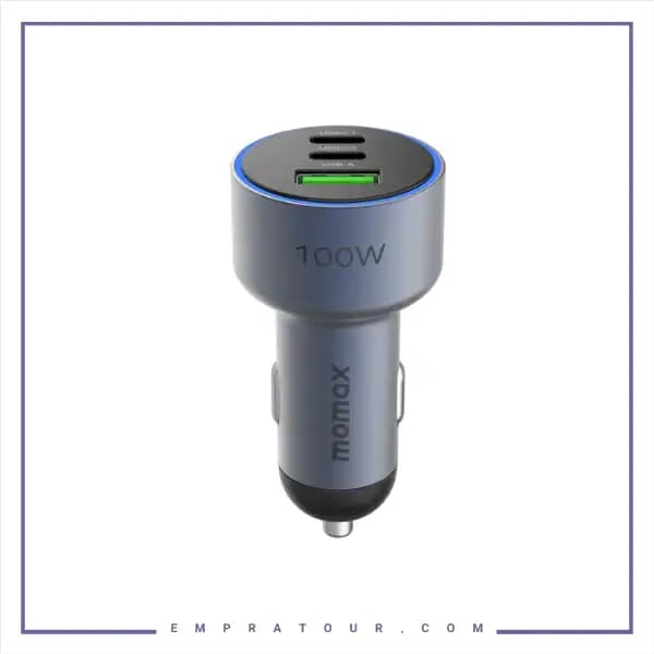 شارژر فندکی سه پورت 100 وات مومکس UC17E — تصویر ۳