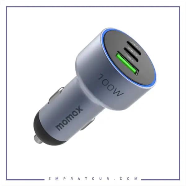 شارژر فندکی سه پورت 100 وات مومکس UC17E