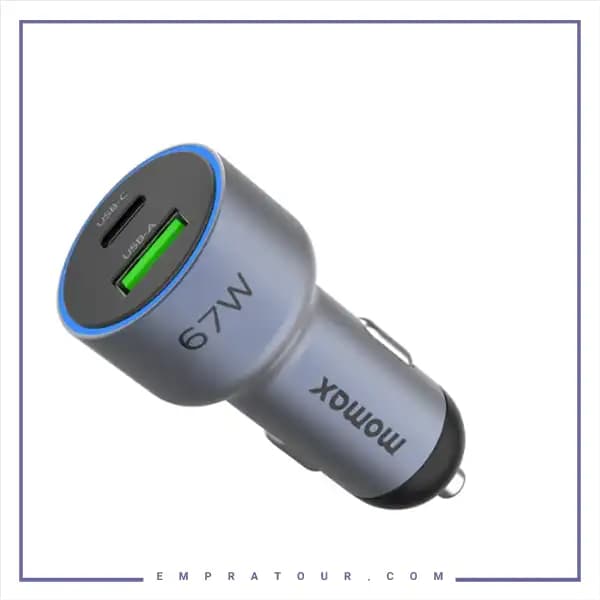 شارژر فندکی دو پورت 67 وات مومکس UC16E — تصویر ۴