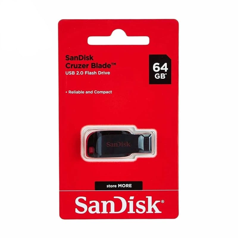 فلش مموری 64 گیگابایت سن دیسک مدل SanDisk Cruzer Blade CZ50