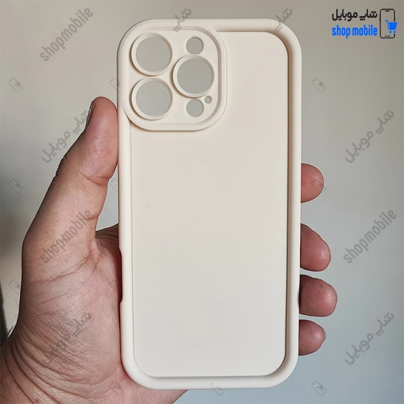 قاب گوشی آیفون 15 پرو (کاور Solid مدل ساده رنگ شیری)
