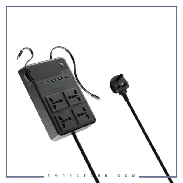 چندراهی برق 2500 وات به همراه کابل جمع شونده پاورولوژی PWCUQC029 — تصویر ۲