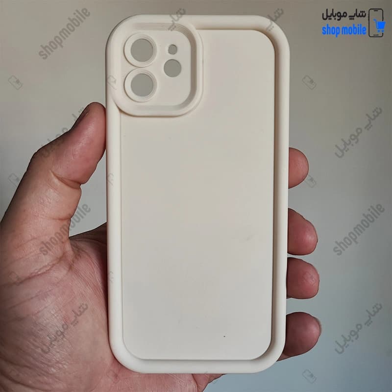 قاب گوشی آیفون 12 (کاور Solid مدل ساده رنگ شیری)