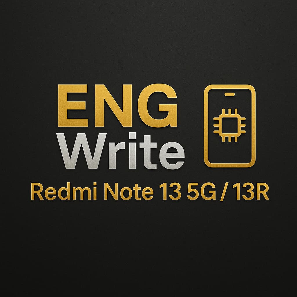 آموزش رایت فایل ENG Redmi Note 13 5G / 13R بدون نیاز به اتورایز و هزینه بالا (Gold & Iron)