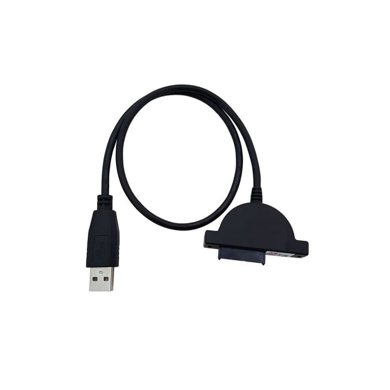 كابل تبديل mini sata به USB2.0 تک سر براي DVD-RW لپ تاپ — تصویر ۳