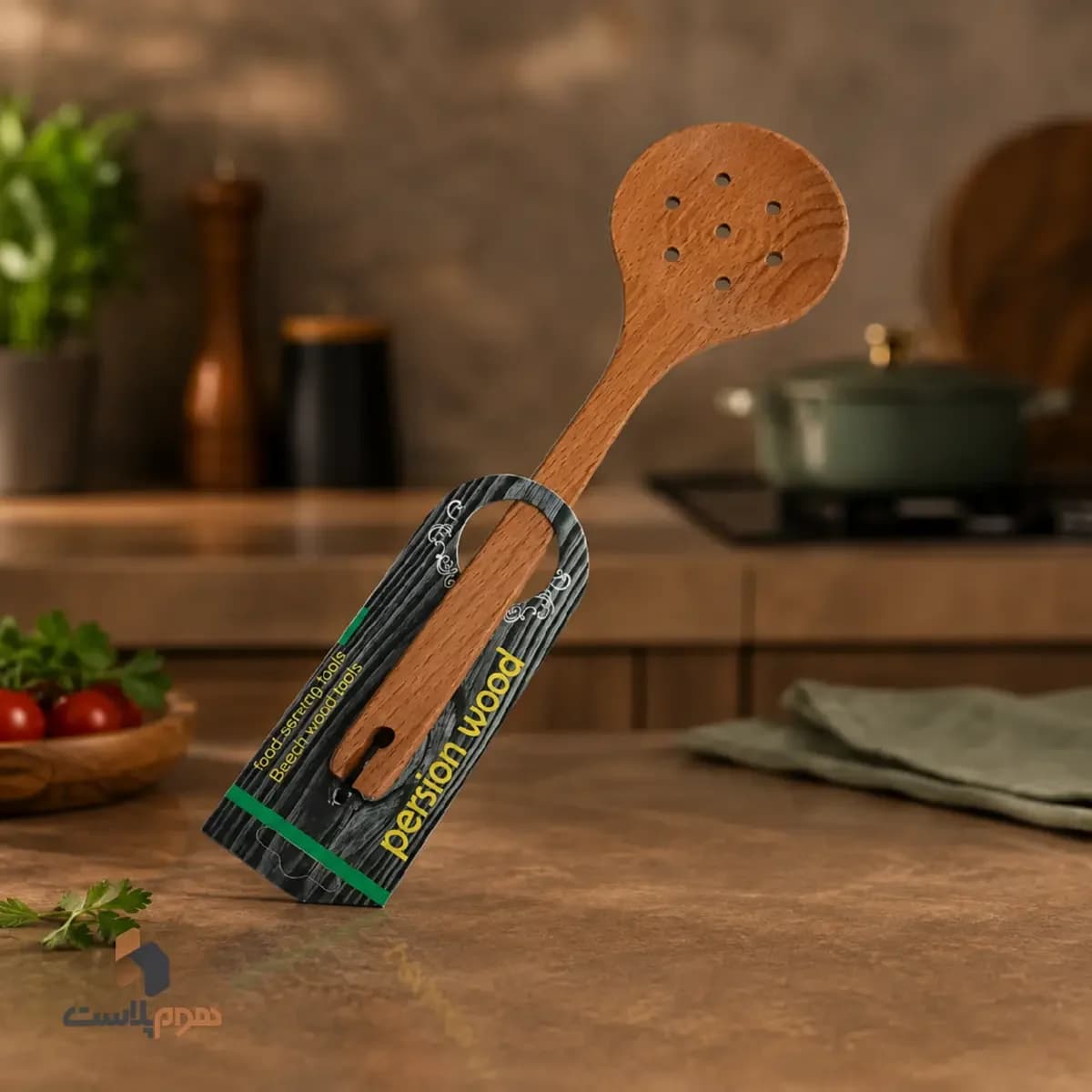 کفگیر سوراخ دار چوبی پی 6