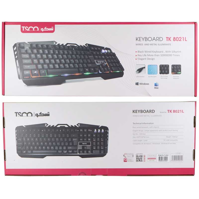 کیبورد گیمینگ باسیم تسکو TSCO TK-8021L