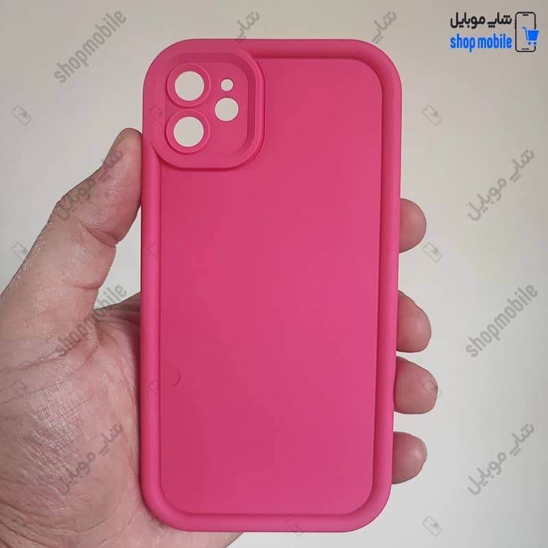 قاب گوشی آیفون 11 (کاور Solid مدل ساده رنگ صورتی)