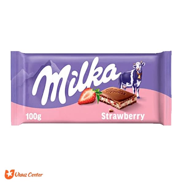 شکلات تخته ای توت فرنگی میلکا 80 گرم