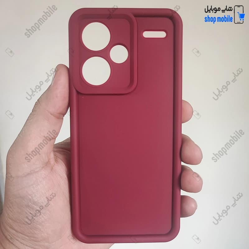 قاب گوشی شیائومی ردمی نوت 13 پرو پلاس 5G (کاور Solid مدل ساده رنگ زرشکی)