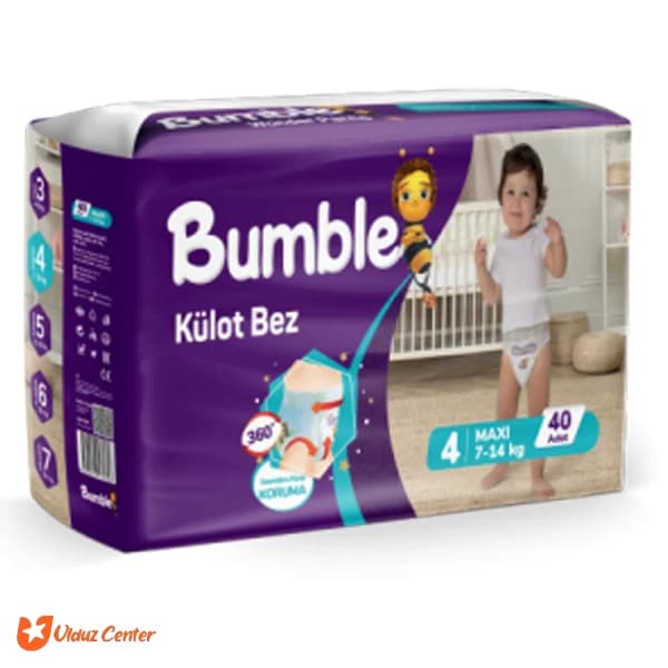 پوشک کودک شورتی بامبل سایز 4 بسته 40 عددی