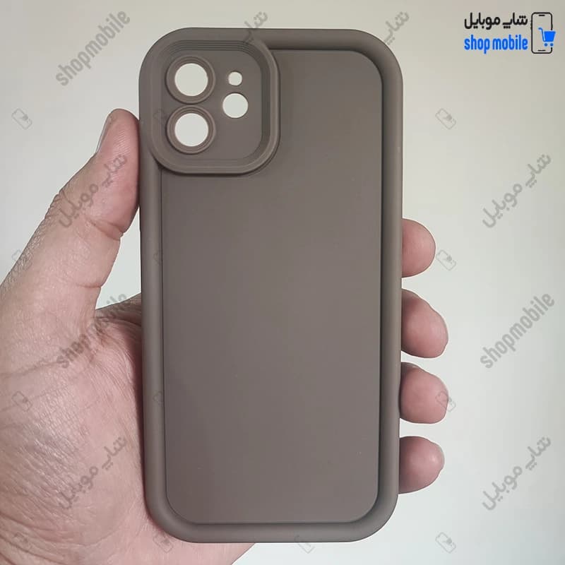 قاب گوشی آیفون 12 (کاور Solid مدل ساده رنگ قهوه ای)