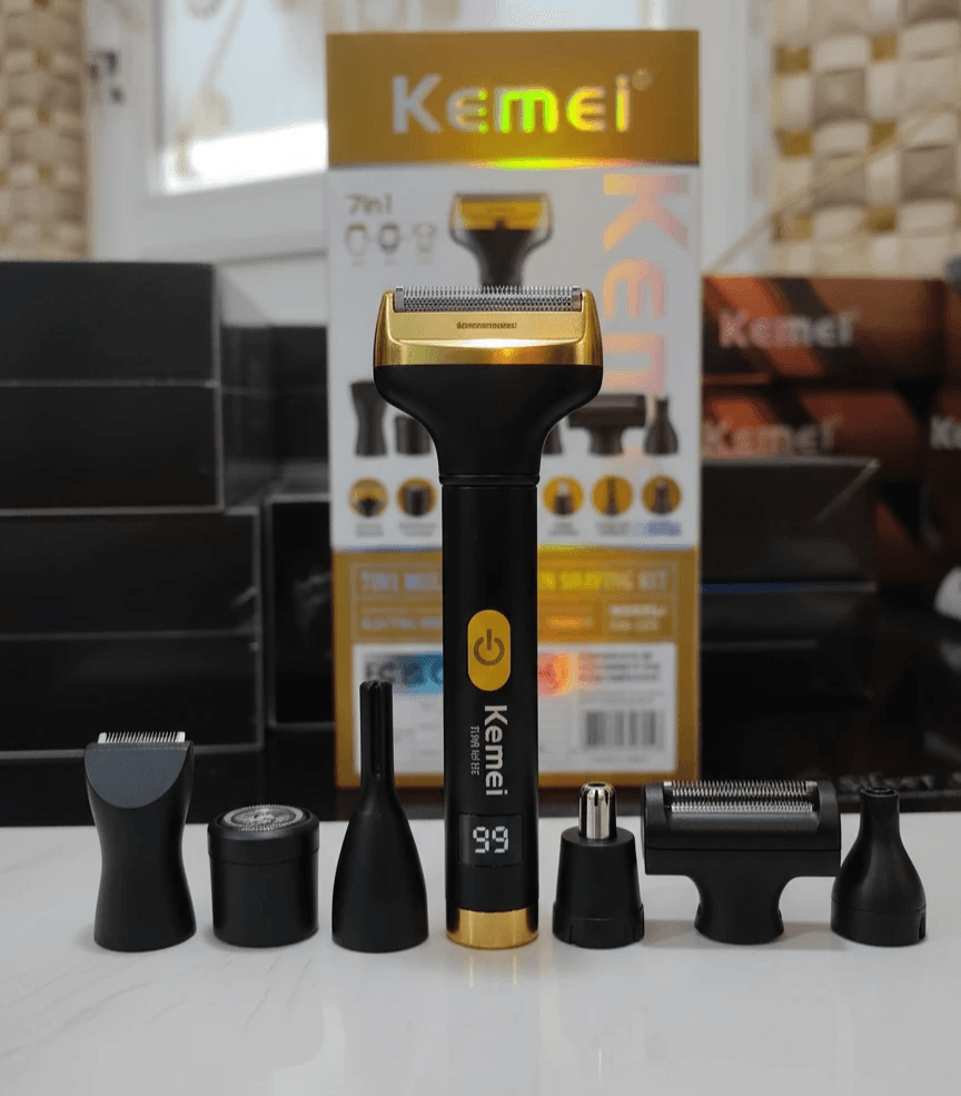 **ماشین اصلاح ۷ کاره حرفه‌ای Kemei KM‑325 – مناسب موی سر، صورت و بدن