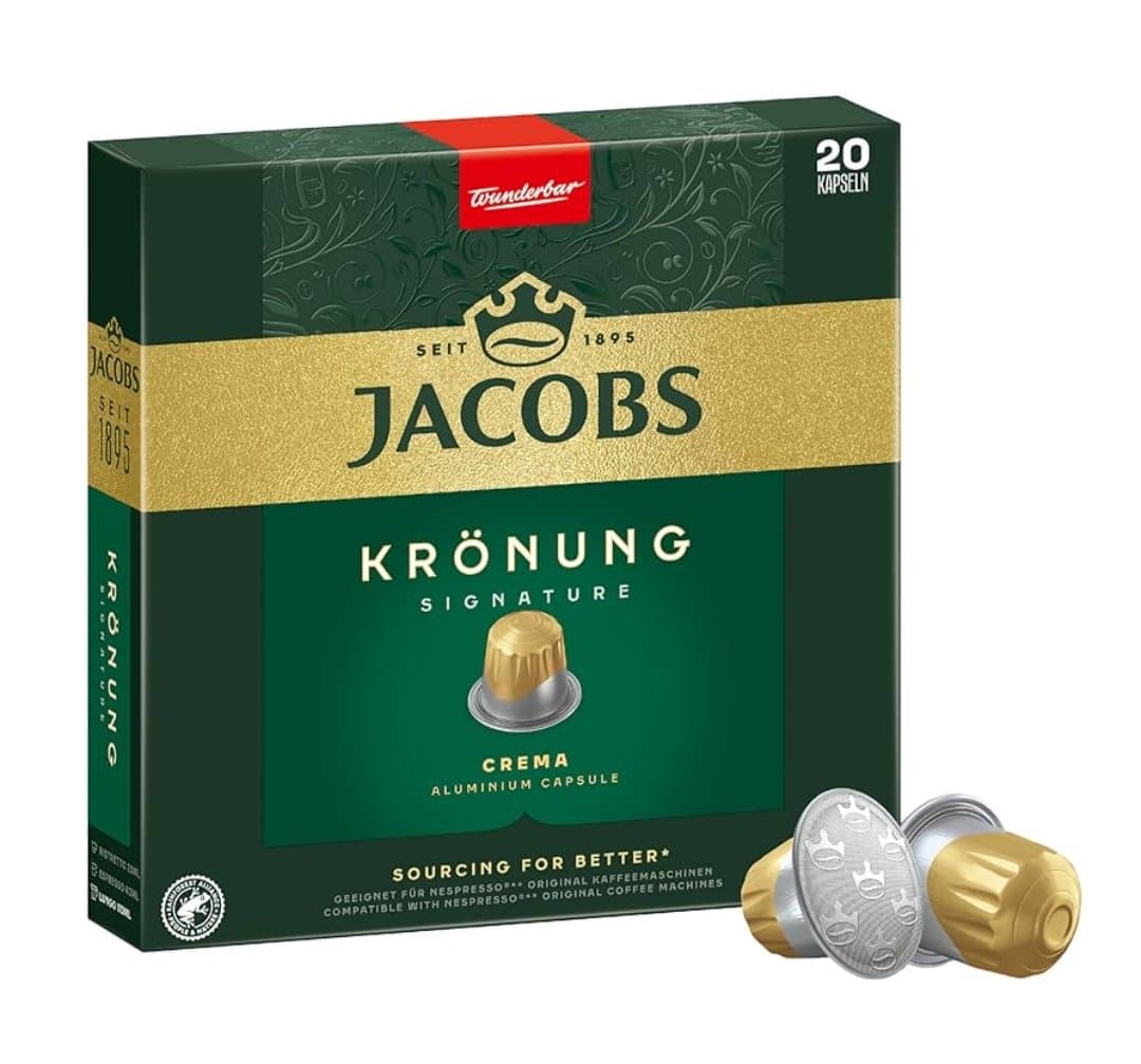 کپسول قهوه نسپرسو جاکوبز کرونونگ سیگنچر کرما ۲۰ عددیJacobs Krönung Signature Crema(اورجینال)