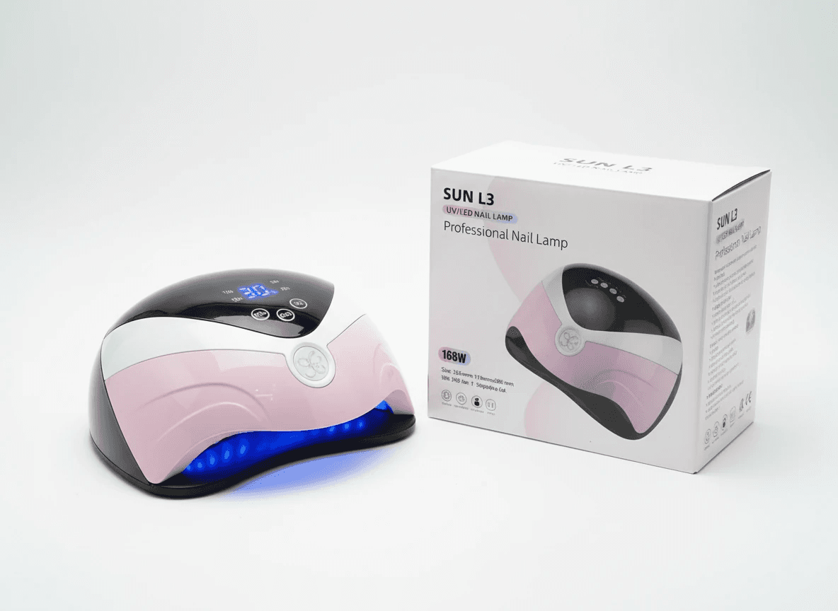 دستگاه UV/LED SUN L3 168W مدل Professional Nail Lamp از فروشگاه جام کوزارکس JamCosrx دستگاه خشککن ناخن سالنی با توان ۱۶۸ وات، سنسور هوشمند و تایمر دیجیتال