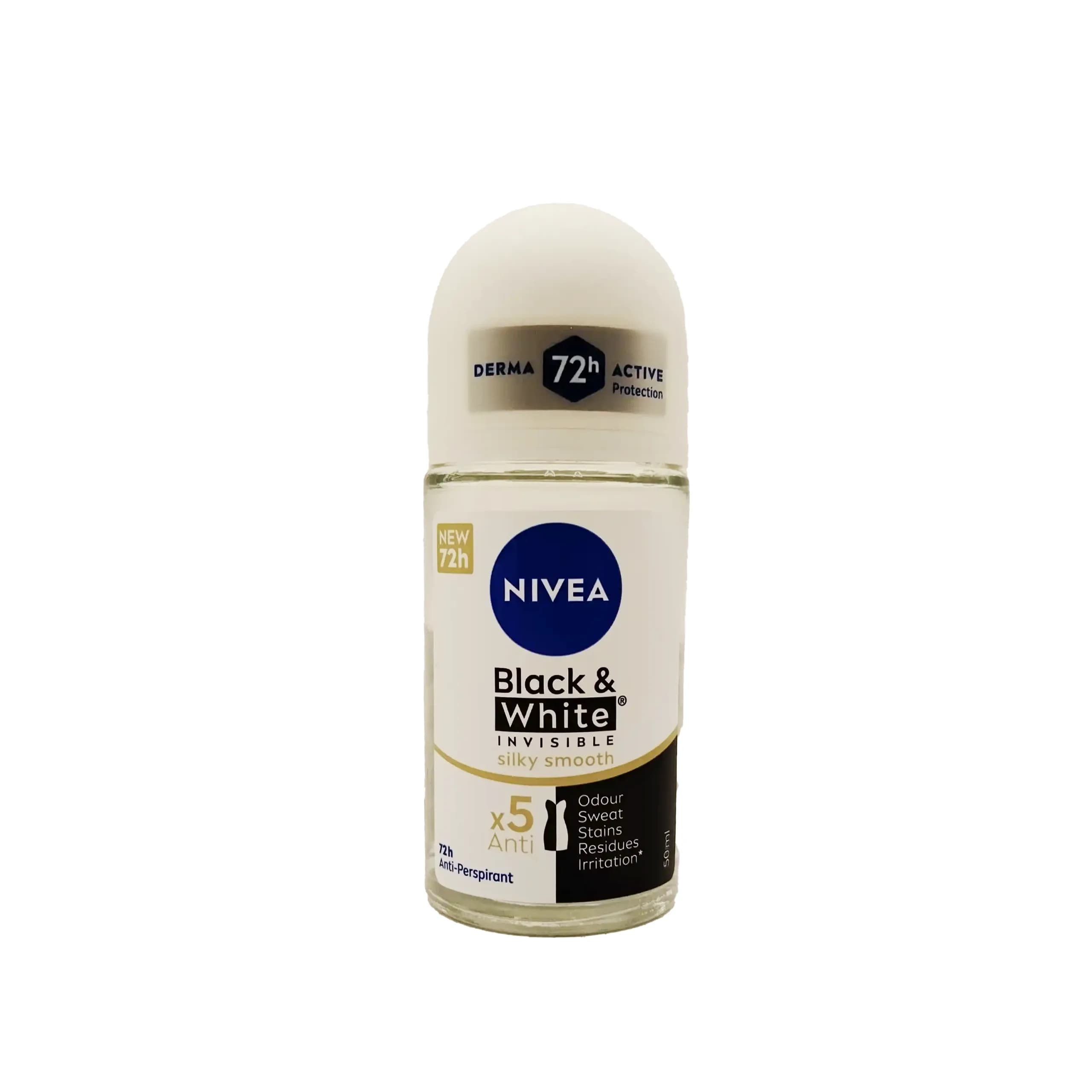 رول ضد تعریق زنانه نیوا مدل NIVEA BLACK AND WHITE INVISIBLE SILKY SMOOTHحجم50میل — تصویر ۱۱