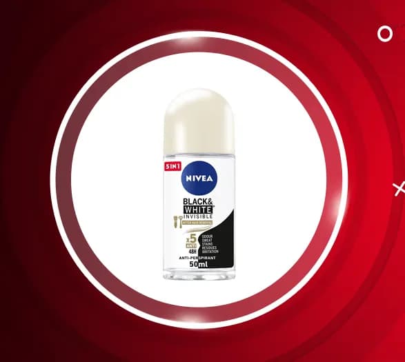 رول ضد تعریق زنانه نیوا مدل NIVEA BLACK AND WHITE INVISIBLE SILKY SMOOTHحجم50میل — تصویر ۴