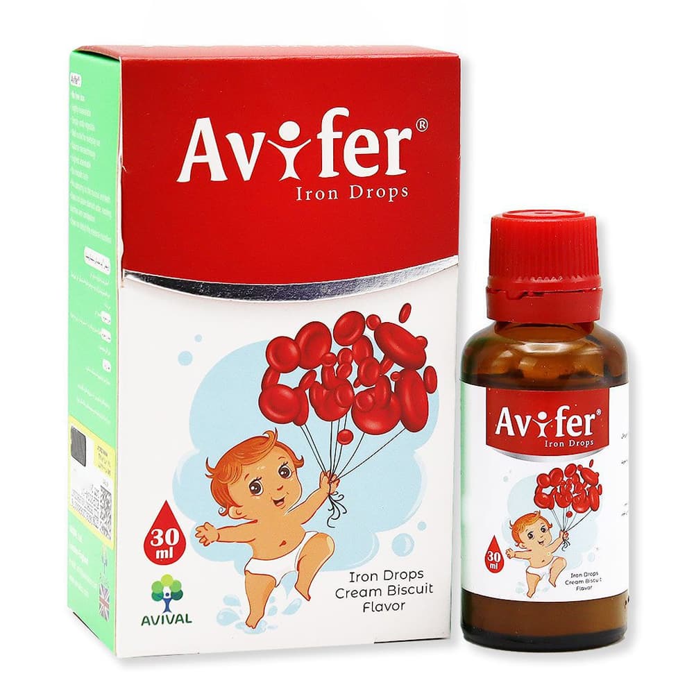 آویفر قطره 30آهن میل با طعم بیسکوئیت کرمی ـ رابو فارمد آریا