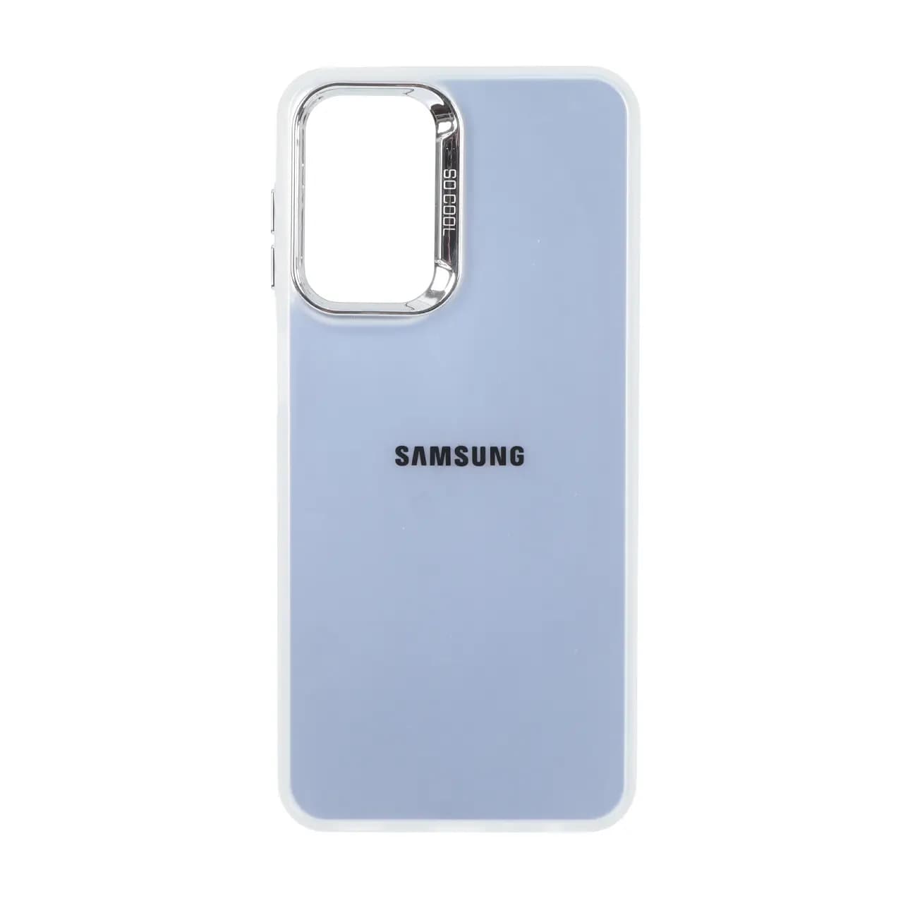 قاب SO COOL لنز متال لوگودار Samsung Galaxy A23 – نقره ای