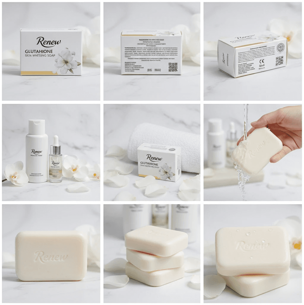 🔹 صابون روشن‌کننده پوست گلوتاتیون رینیو | *Renew Glutathione Skin Whitening Soap* فروشگاه رسمی **جام کوزارکس (Jamcosrx)** — تصویر ۳