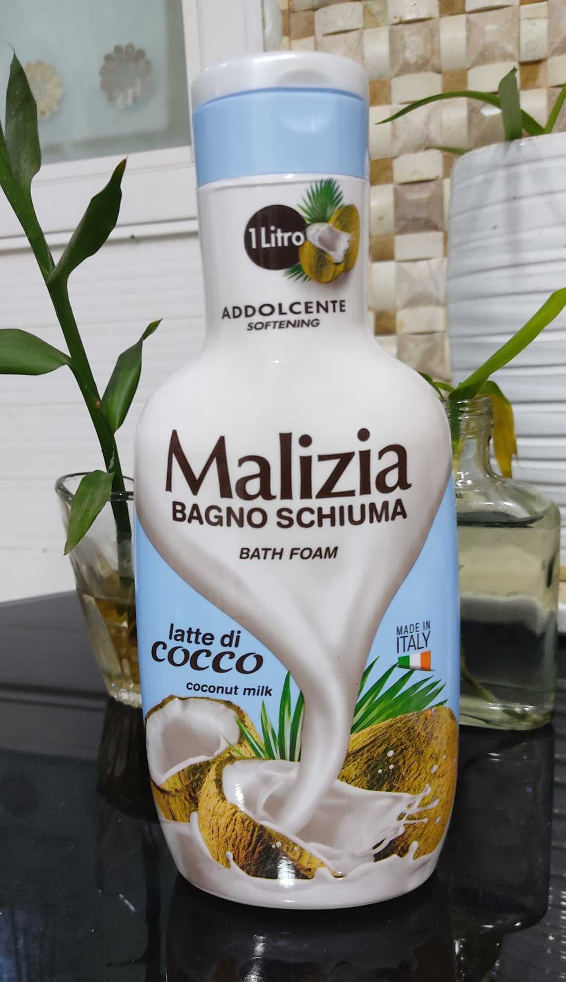 🛁 مایع حمام مالیزیا با عصاره شیر نارگیل (Malizia Bagno Schiuma Latte di Cocco)