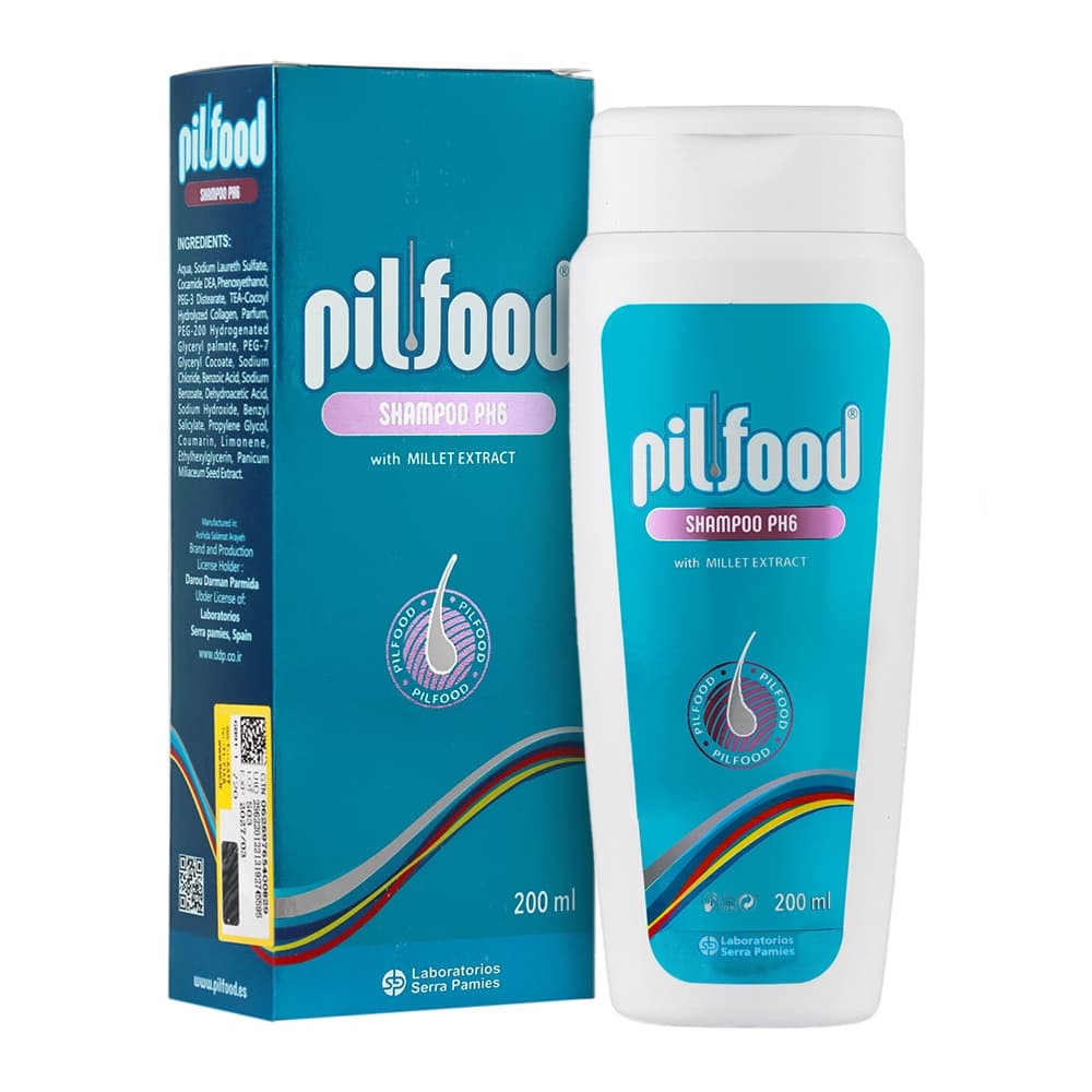 شامپو PH6 مناسب پوست سر چرب 200 میل ـ پیلفود