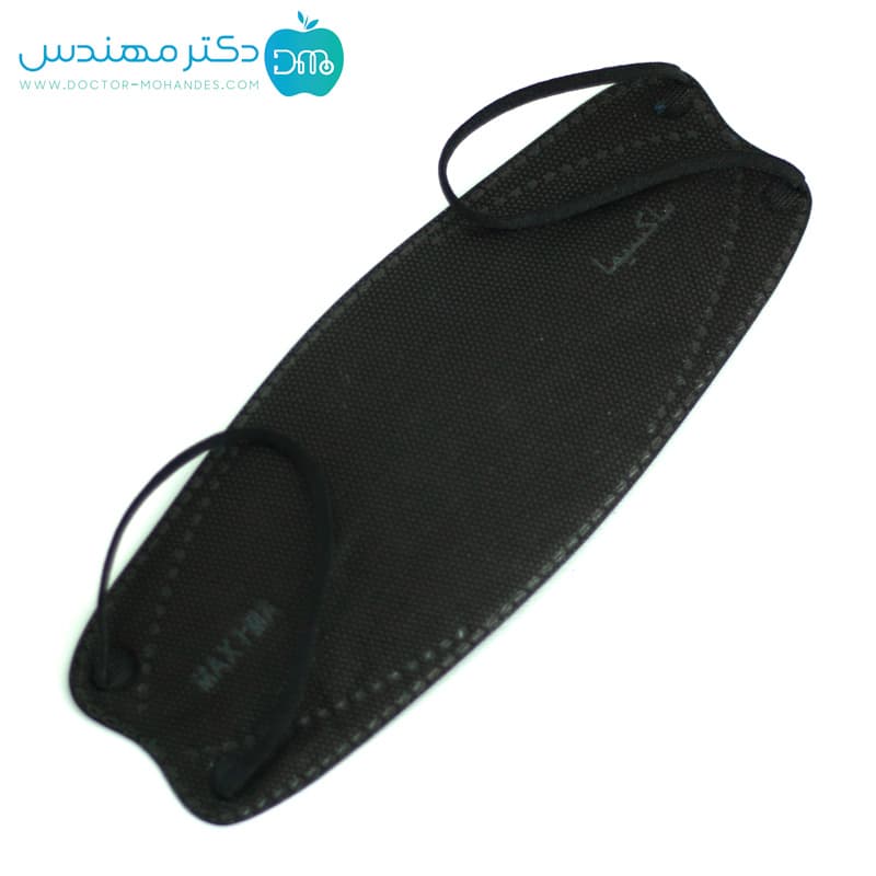 ماسک سه بعدی چهار لایه سفید و مشکی (بسته 25 عددی)