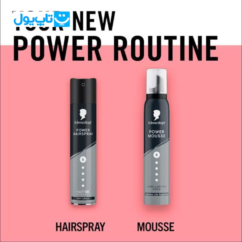 اسپری حالت دهنده مو شوارتزکف Schwarzkopf مدل Power Hairspray 5 حجم 250 میلی لیتر — تصویر ۵