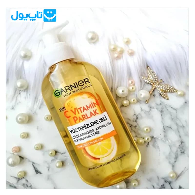 ژل شستوشوی صورت گارنیر Garnier مدل Vitamin C مناسب انواع پوست حجم 200 میلیلیتر — تصویر ۳