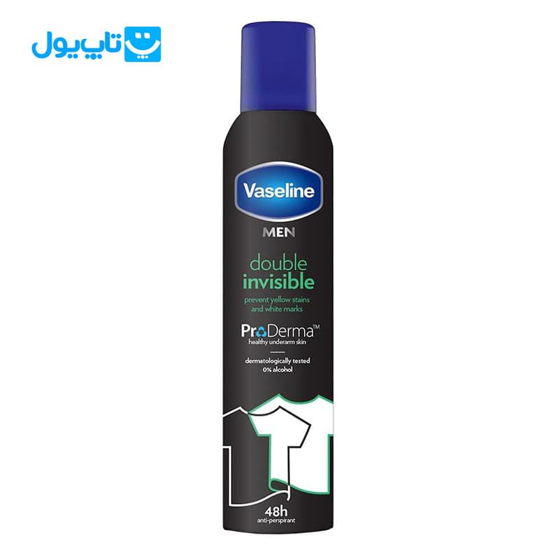 اسپری ضد تعریق مردانه وازلین Vaseline مدل Double Invisible حجم 250 میلی‌لیتر
