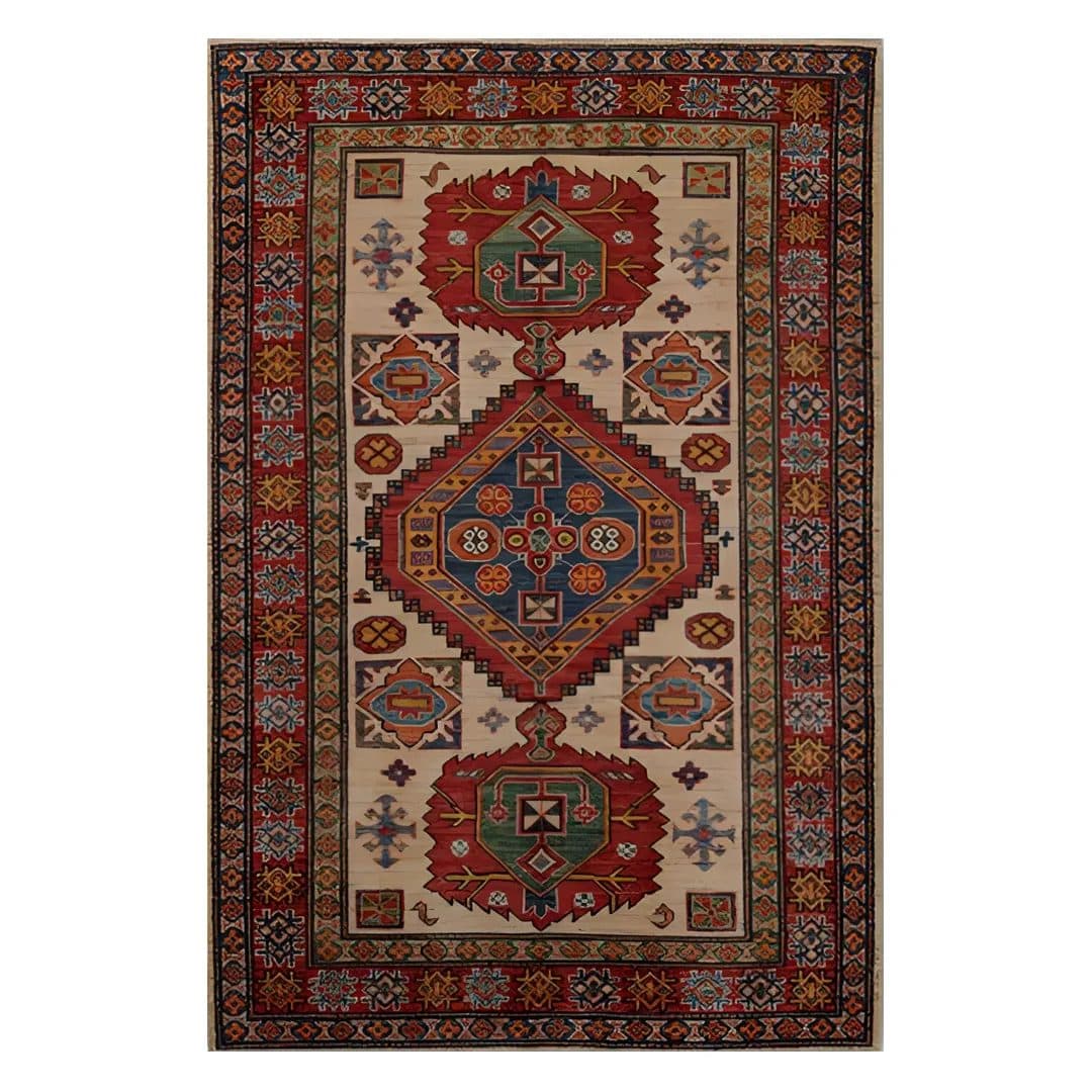فرشینه مخمل ترک طرح عشایری قفقازی کد O110