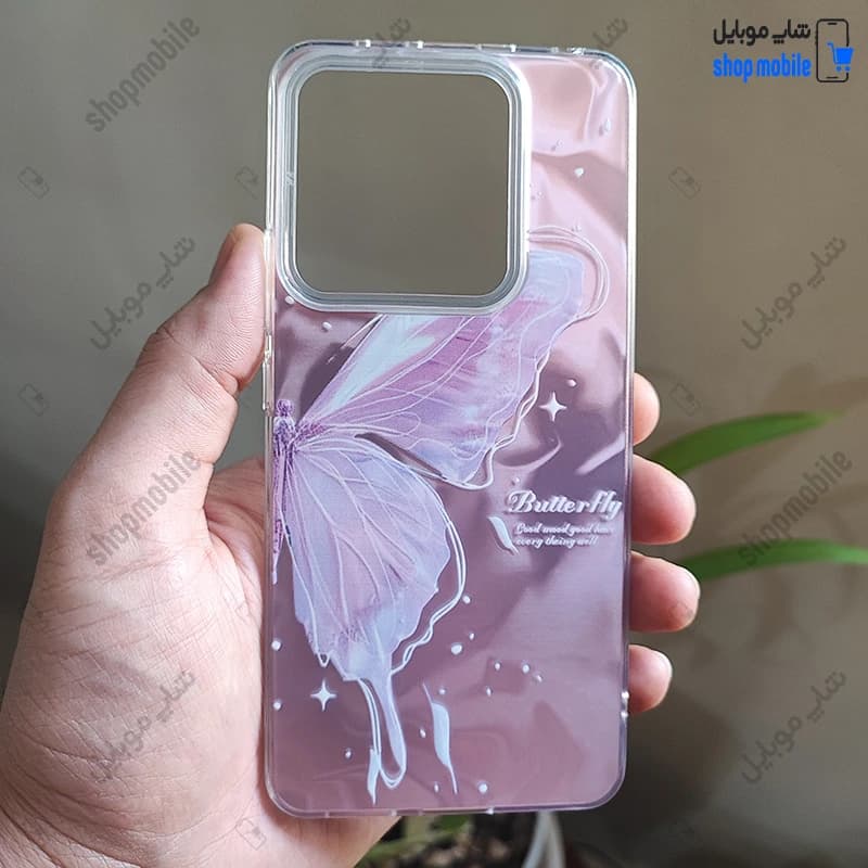 قاب گوشی شیائومی ردمی نوت 14 4G (کاور IMD لیزری مدل فانتزی طرح بال پروانه)