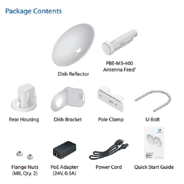 PowerBeam M5-400 رادیو یوبیکیوتی — تصویر ۳