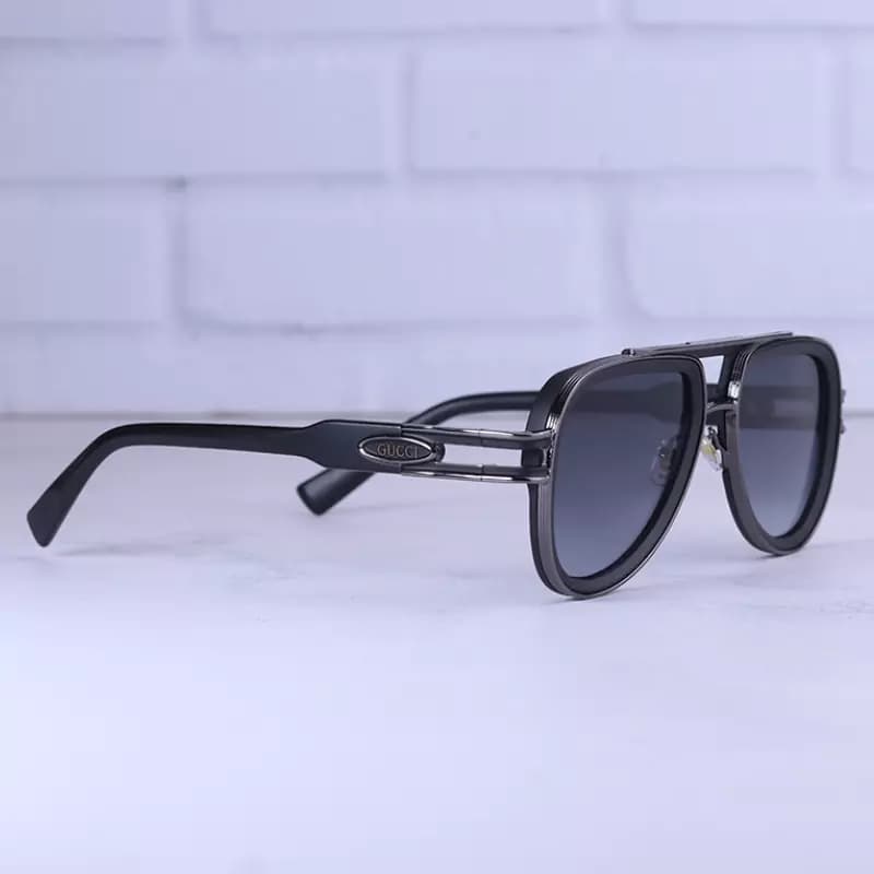 عینک آفتابی خلبانی گوچی مردانه فریم مشکی GG 6807/1 — تصویر ۵