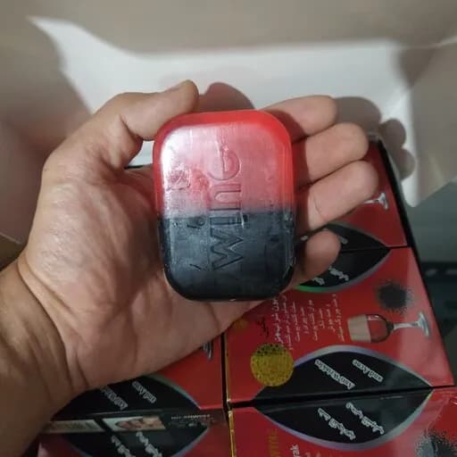 صابون نگین مشکی و قرمز 120 گرمی تایلندی شرکت نگین بلوچستان — تصویر ۳