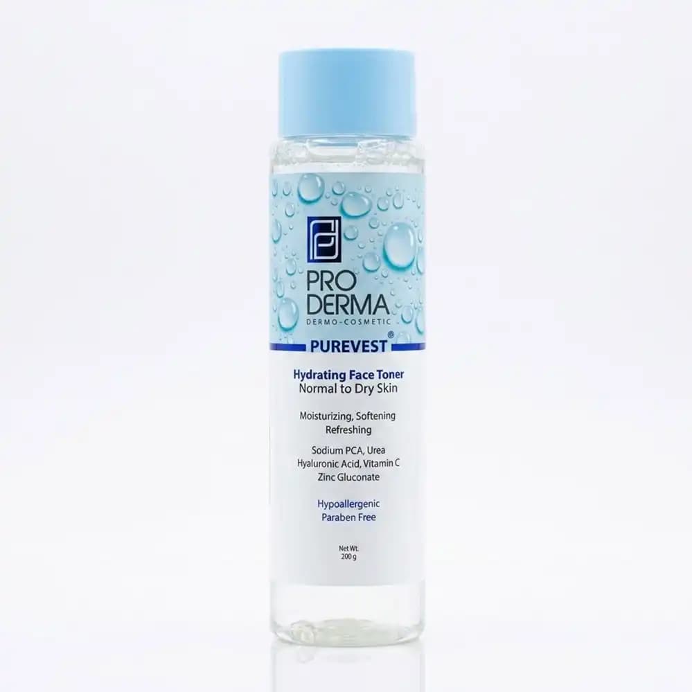 تونر آبرسان و شاداب‌کننده پرودرما (Pro Derma) مدل پیوروست (Purevest) پوست معمولی تا خشک وزن ۲۰۰ گرم — تصویر ۲