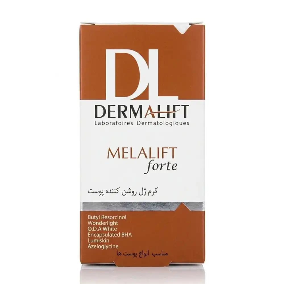 کرم ژل روشن کننده و ضد لک قوی درمالیفت (Dermalift) مدل ملالیفت فورت (Melalift Forte) حجم 50 میلی‌لیتر