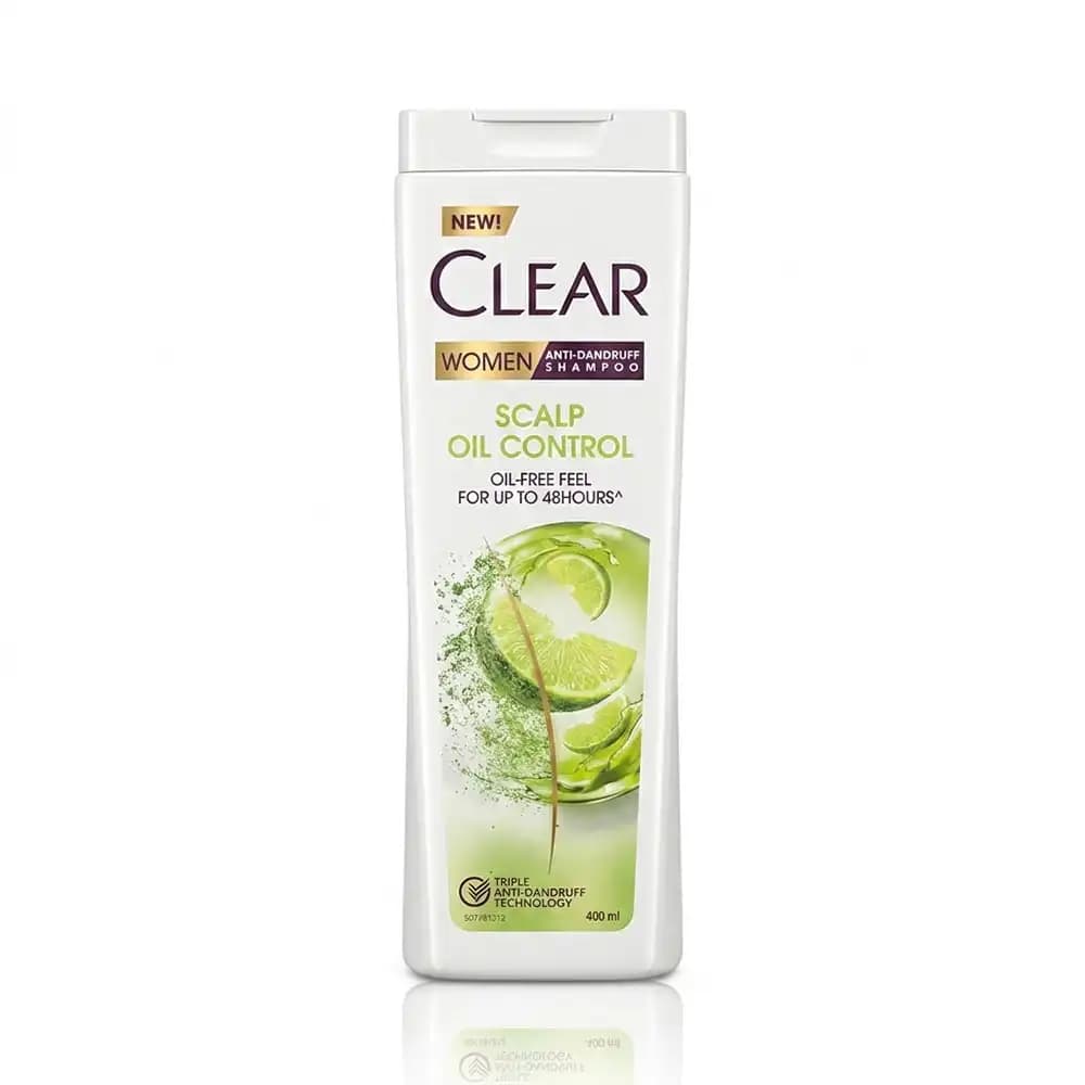 شامپو ضد شوره زنانه کلیر (Clear) مدل کنترل چربی (Scalp Oil Control) حجم ۴۰۰ میلی‌لیتر